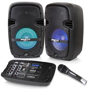 PA Speaker & Amplifier Mixer DJ Kit PPHP210AMX
